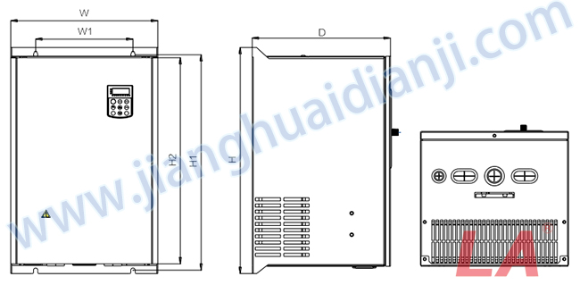 VD300系列電液伺服驅(qū)動器外形及安裝尺寸圖 - 六安江淮電機有限公司