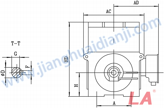 YTM系列磨煤機(jī)用高壓三相異步電動(dòng)機(jī)安裝尺寸圖(IP54、IP55 6KV) - 六安江淮電機(jī)有限公司